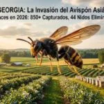 Alerta en Georgia por la invasión del avispón asiático de patas amarillas en 2026 invasión del avispón asiático